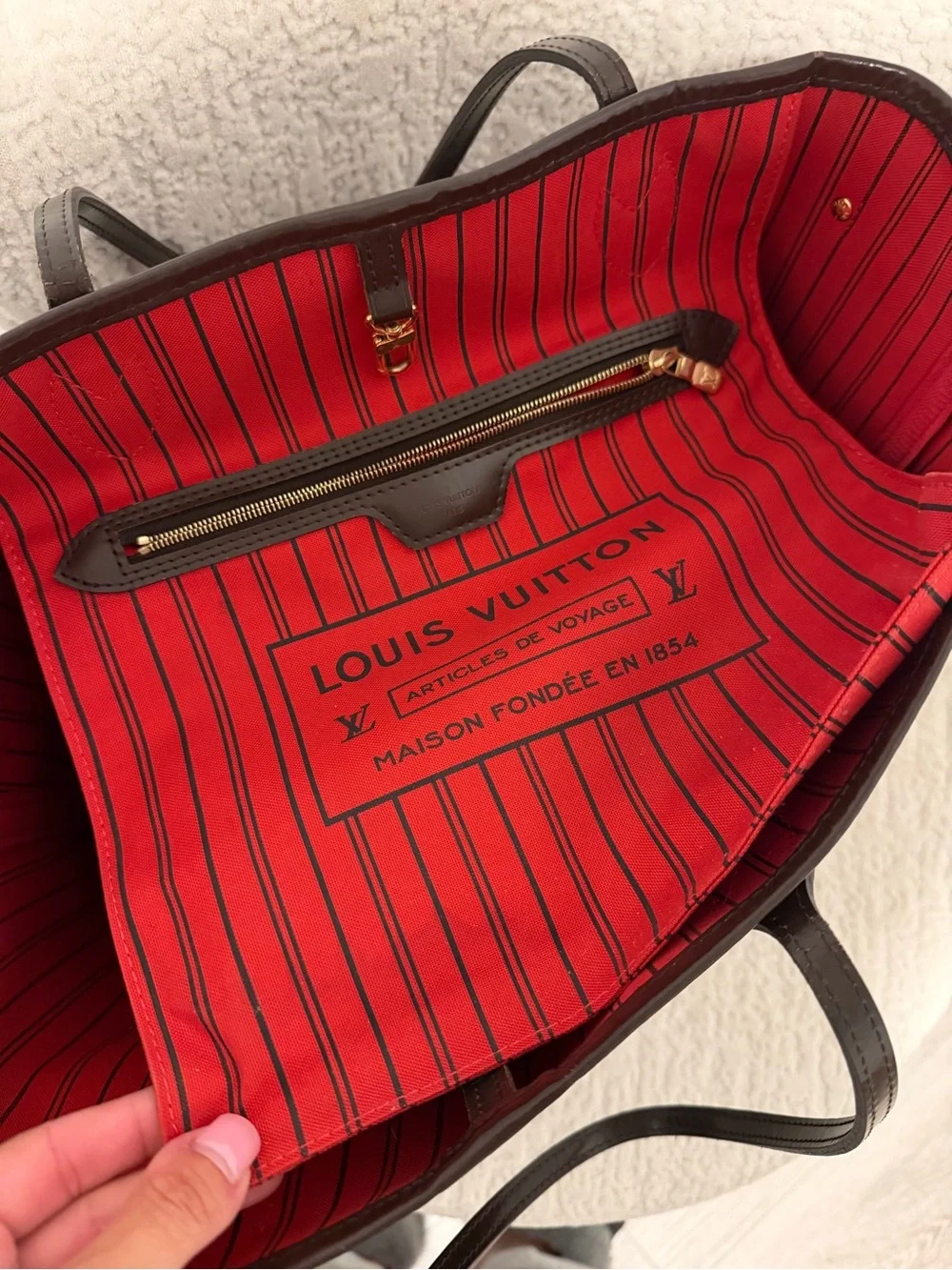 Louis Vuitton Brown Damier Ebene Neverfull MM